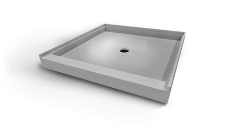 concrete shower pan